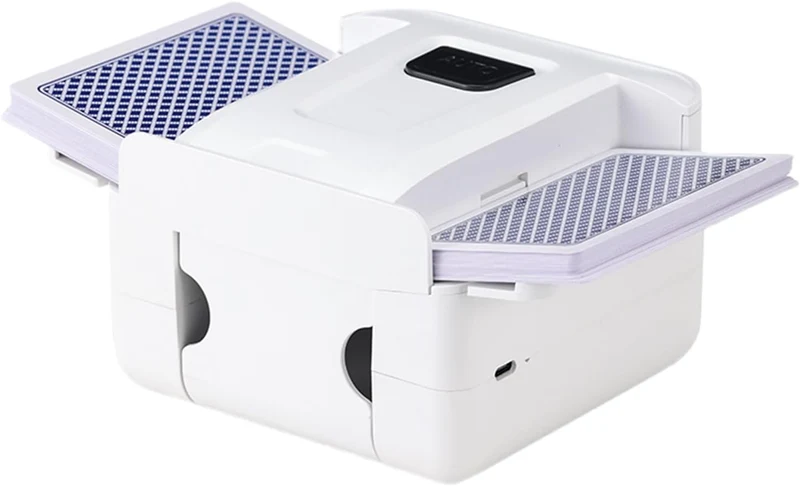 Shuffle-Maschine Automatisch Elektrisch Leise Wiederaufladbar Weiss, Weiss