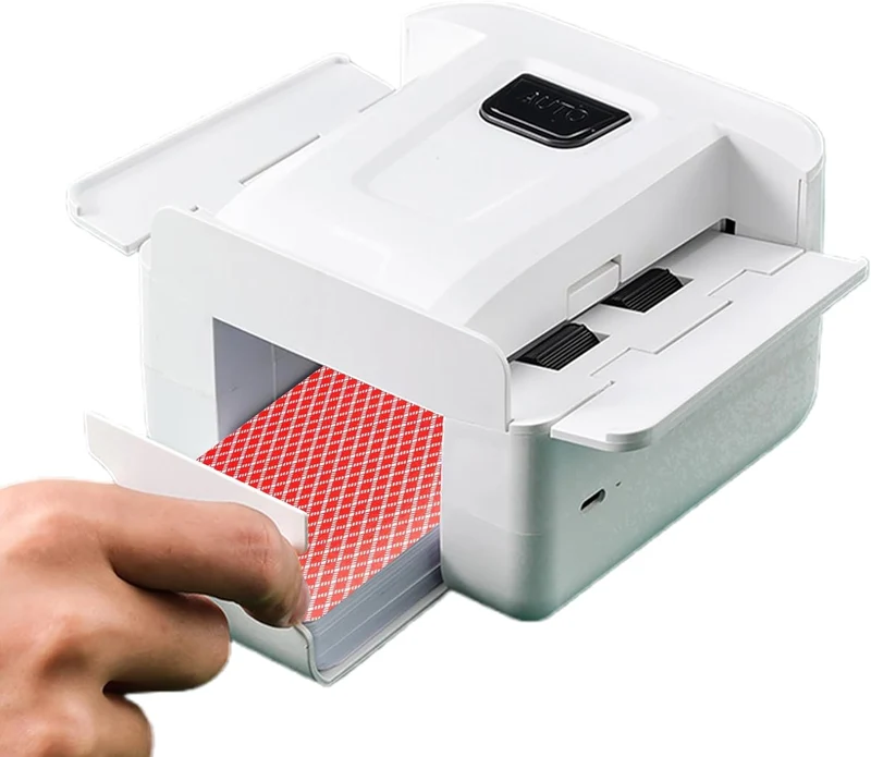 Shuffle-Maschine Automatisch Elektrisch Leise Wiederaufladbar Weiss, Weiss