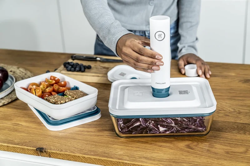 ZWILLING Fresh & Save Vakuum Starterset, Glas, 16-teilig, La Mer Glas