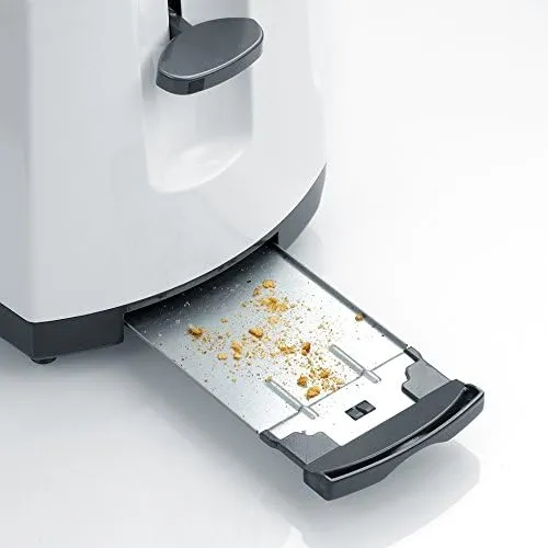 SEVERIN AT 2234 Automatik-Toaster (1.400 W, 2 Langschlitzkammern, Für bis zu 4 Brotscheiben) weiss/g