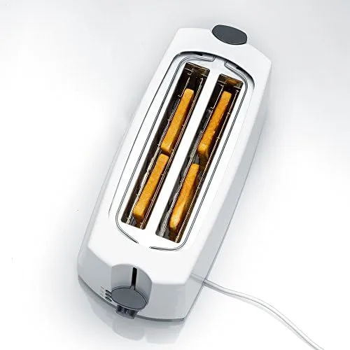 SEVERIN AT 2234 Automatik-Toaster (1.400 W, 2 Langschlitzkammern, Für bis zu 4 Brotscheiben) weiss/g