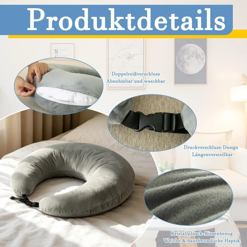 Strickkissen zur Unterstützung, Häkelkissen Stützkissen, Ergonomisches Gaming Kissen, Reading Pillow