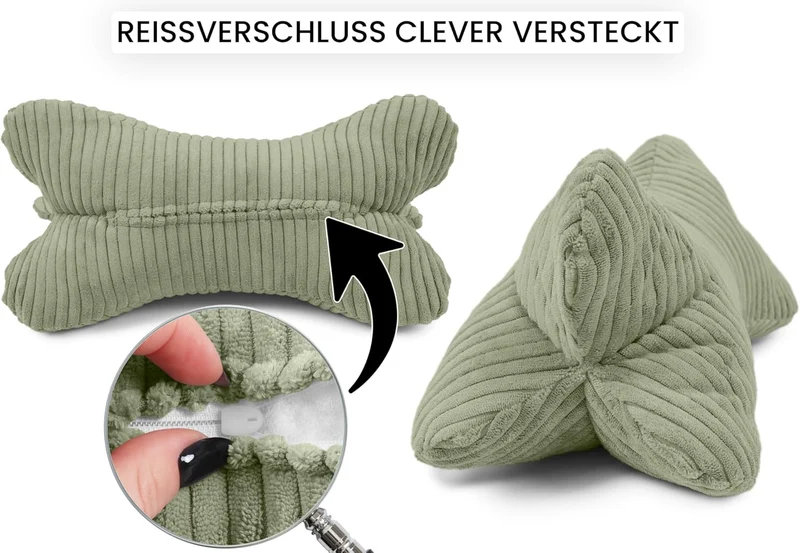 Amilian Leseknochen Knochenkissen ca. 44x22 cm – Nackenkissen zum Lesen & Entspannen – Buch- und Tab