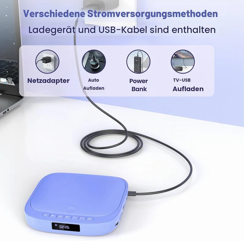 Desobry MINI DVD Player, DVD Player für Fernseher TV 1080P Region Free mit HDMI/RCA-Kabel und Fernst