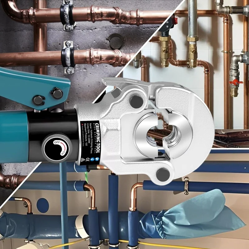 Profi Presszange Kupferrohr TH-Kontur mit Rohrabschneider, TH-Kontur