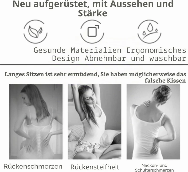 Lendenkissen mit Armlehnen,Rückenkissen Bett,Fernsehkissen,Lesekissen mit Abnehmbarer Nackenrolle,Id