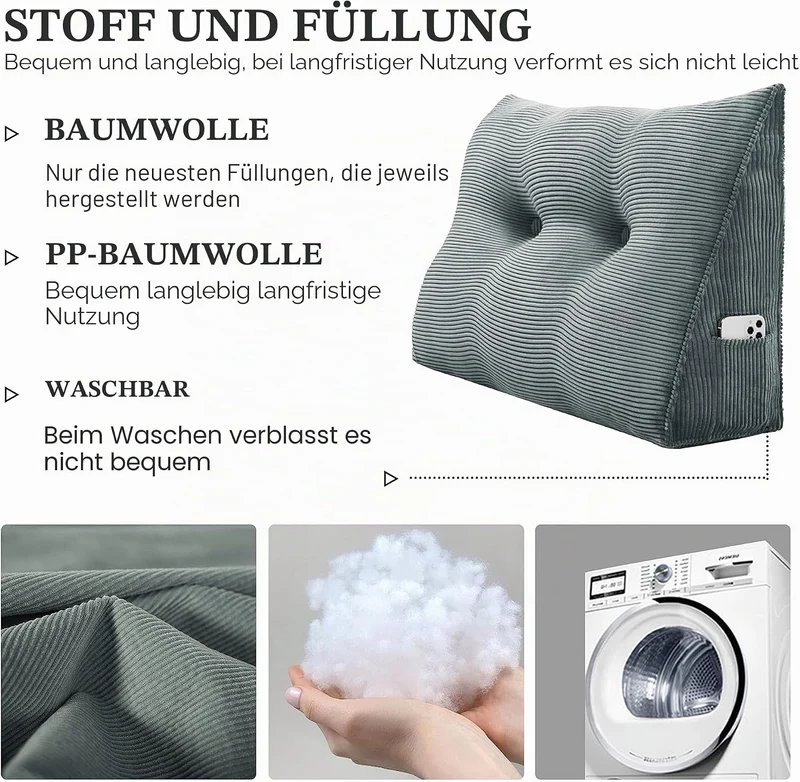 Grossen Dreieckigen Kissen Hohen Rückenlehne Kissen Rückenlehne für Bett Rückenlehne Kissen Hohen Pe