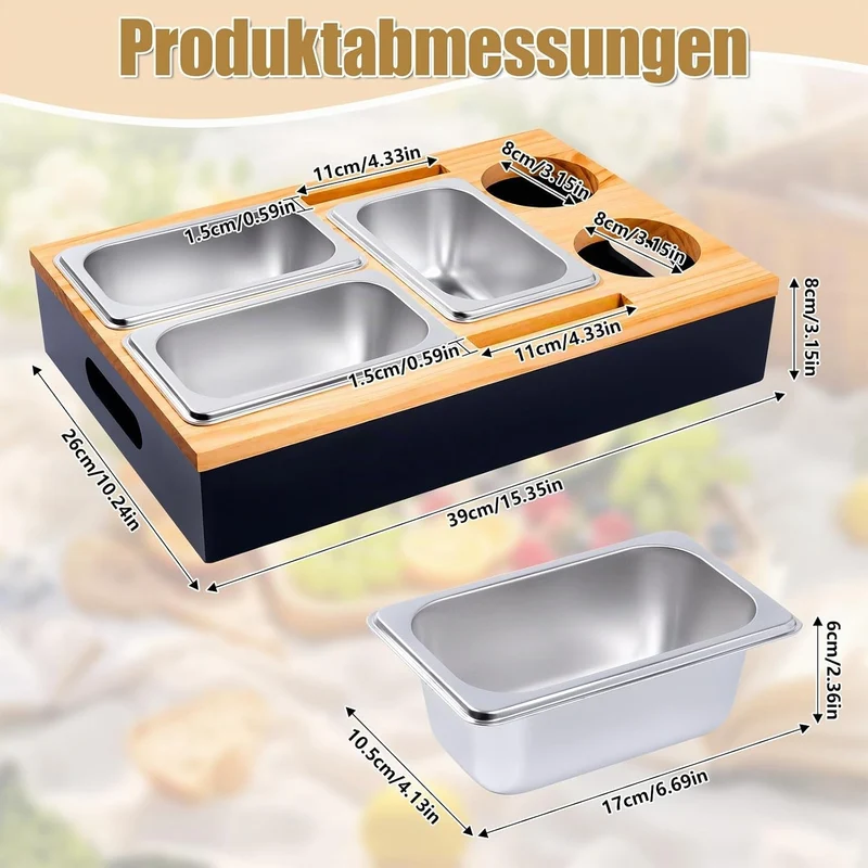 Couchbar Snackbox Holz Sofatablett Geburtstagsgeschenk für Männer & Frauen