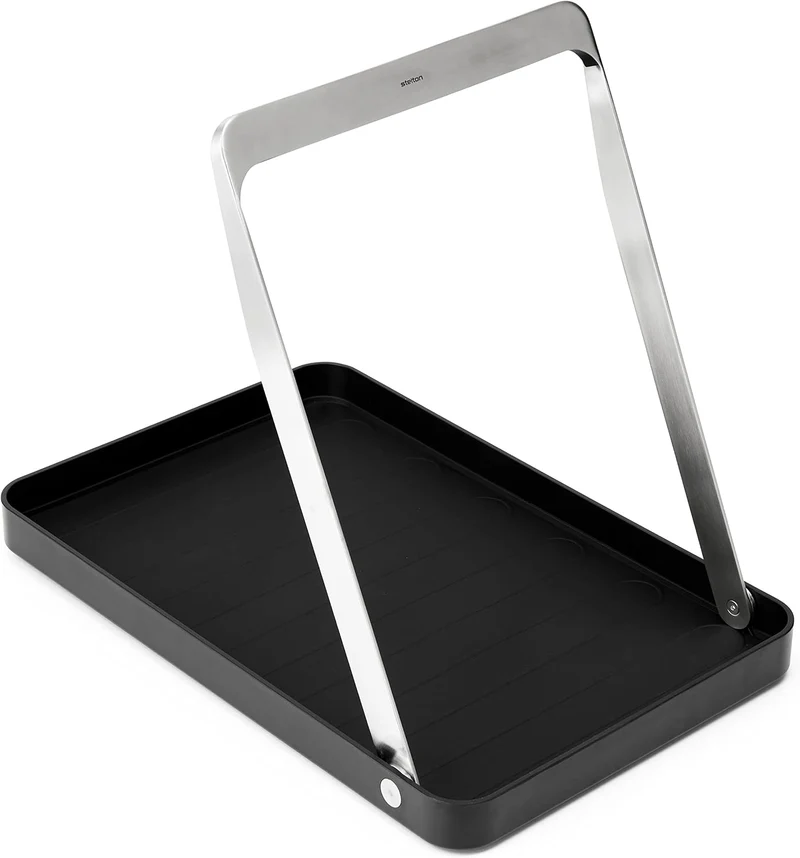 Stelton Serviertablett Take Away - Minimalistisches Tablett mit klappbarem Griff, Rutschfester Gummi
