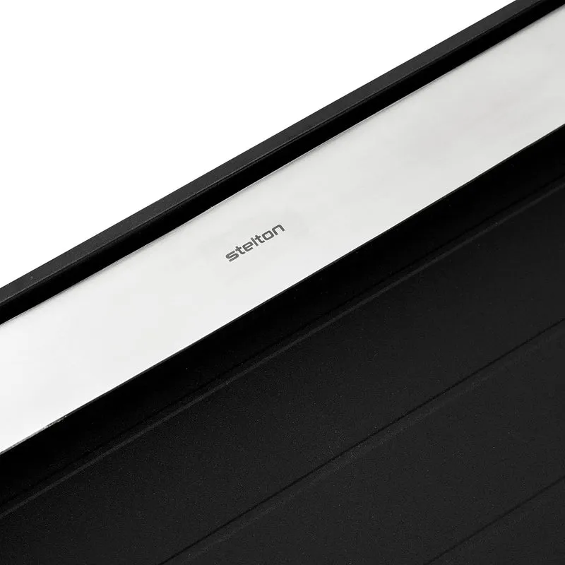 Stelton Serviertablett Take Away - Minimalistisches Tablett mit klappbarem Griff, Rutschfester Gummi