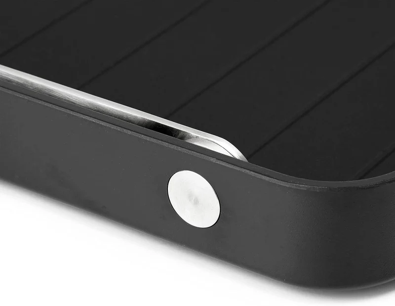 Stelton Serviertablett Take Away - Minimalistisches Tablett mit klappbarem Griff, Rutschfester Gummi