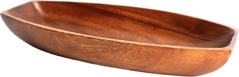 Premier Housewares Kora Servierplatte, Akazienholz, längliche 5 x 30 x 15 cm Oval, 5 x 30 x 15 cm Ov