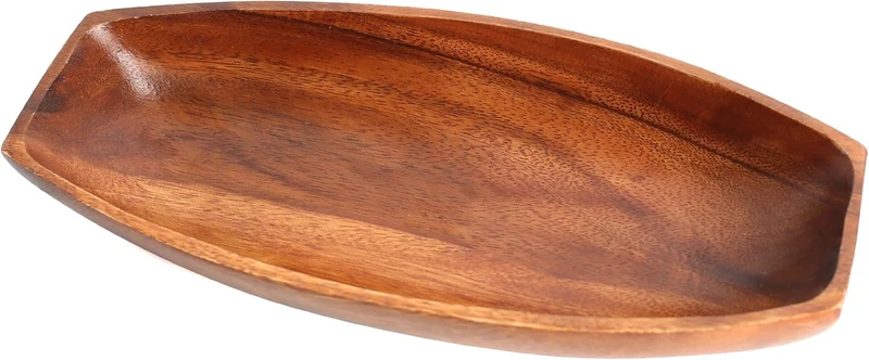 Premier Housewares Kora Servierplatte, Akazienholz, längliche 5 x 30 x 15 cm Oval, 5 x 30 x 15 cm Ov