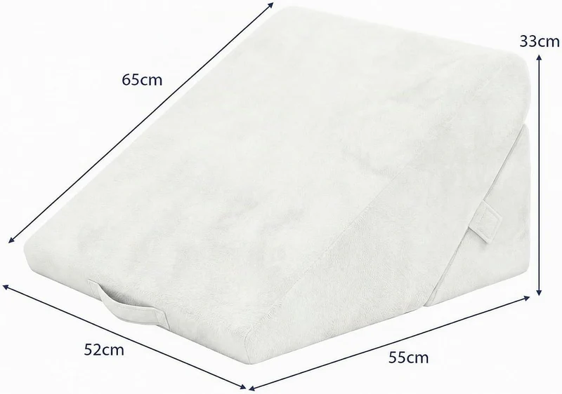 GOPLUS Keilkissen für Bett Lesekissen Bücherkissen zum Relaxen, Memory Foam Bezug Waschbar, Beinkiss