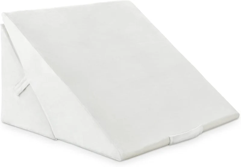 GOPLUS Keilkissen für Bett Lesekissen Bücherkissen zum Relaxen, Memory Foam Bezug Waschbar, Beinkiss