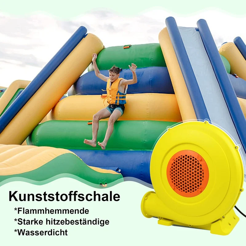 FIVMEN 450W Elektrische Gebläse Luftpumpe für Hüpfburg Luftgebläse Ventilator Turbolüfter mit Griff
