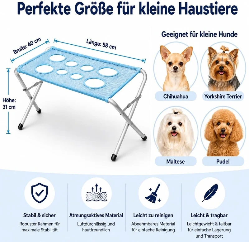 Generisch Duschhilfe Für Hunde Hundewaschtisch Duschgestell Hundebadewanne 02 Khaki Einheitsgrösse,
