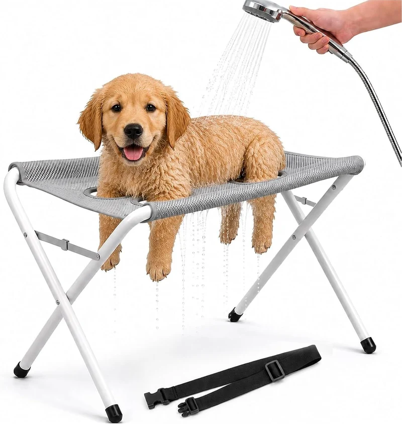 Hundepflege Hängematte für Hunde und Katzen mit Sicherheitsgurt, Haustier Pflege Hängematte, Hundeba