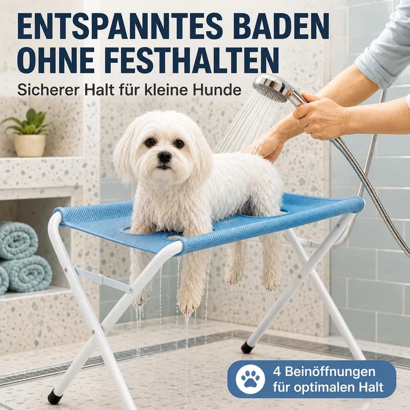 Hundepflege Hängematte für Hunde und Katzen mit Sicherheitsgurt, Haustier Pflege Hängematte, Hundeba