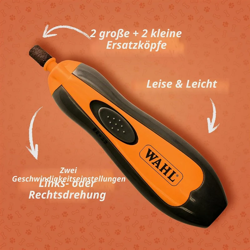 Wahl Nagelfeile für Haustiere, leise und leicht Orange, Orange