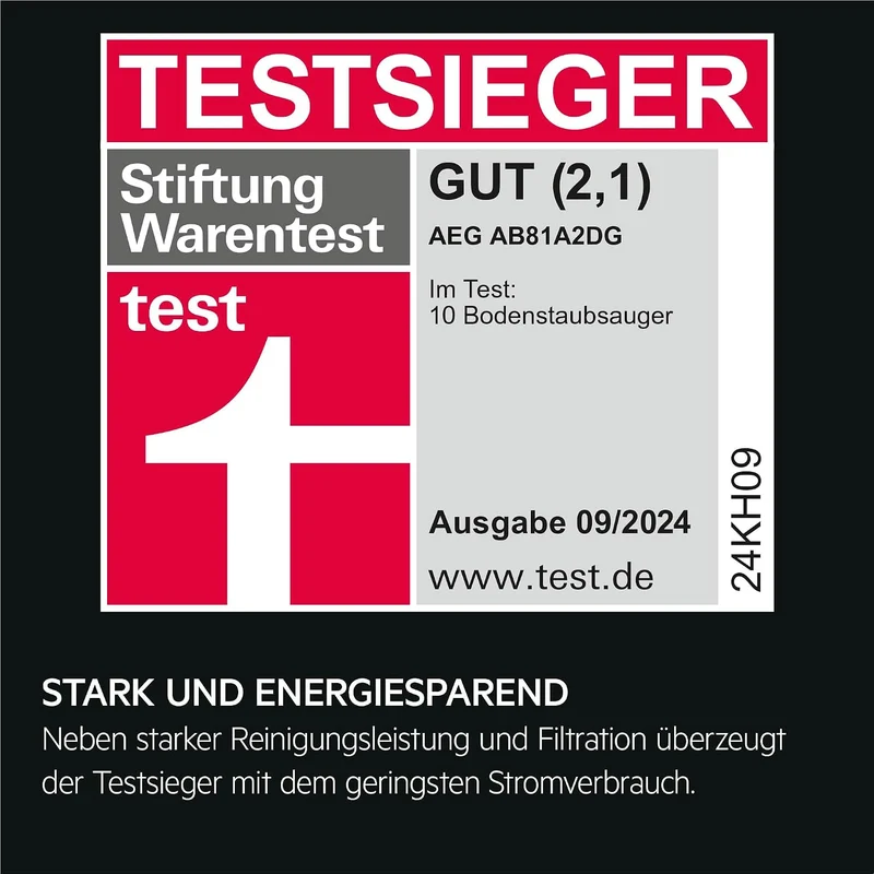 AEG Animal 8000 Staubsauger mit Beutel, Testsieger der Stiftung Warentest, hohe Saugleistung, Auto-M