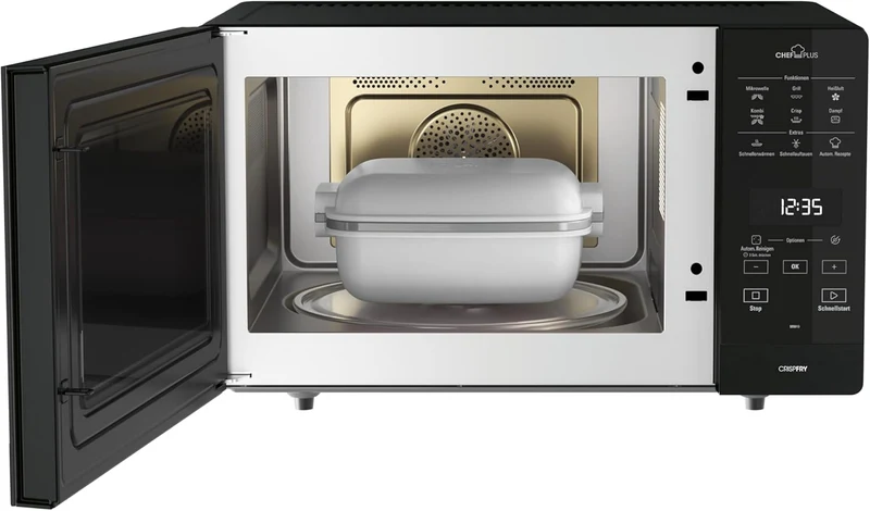 Bauknecht MW 49 BL Freistehender Mikrowellen Backofen/Mikrowelle 800 Watt/Quarz-Grill 900 Watt/Heiss