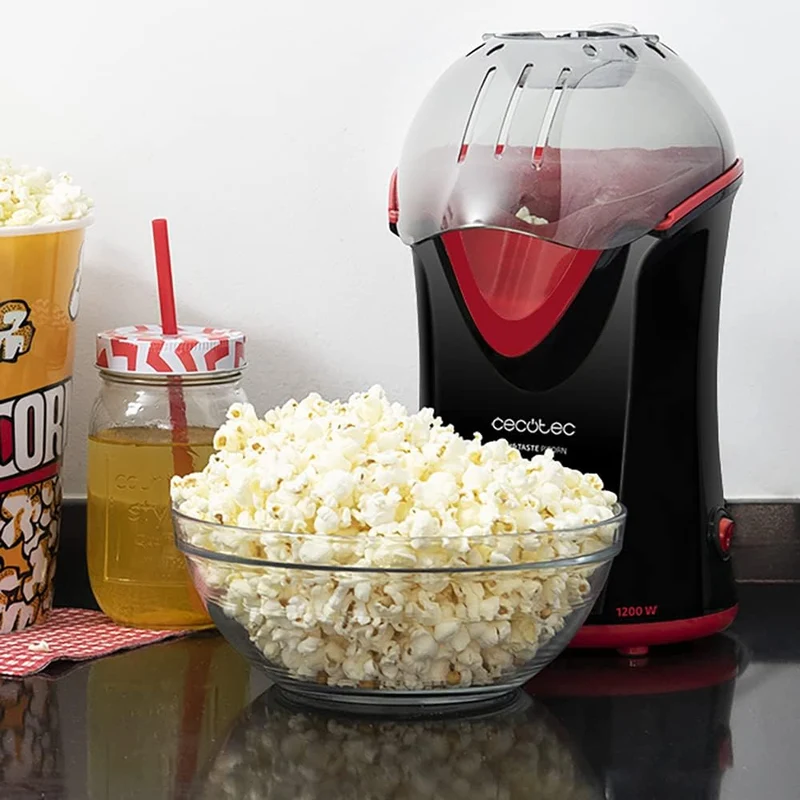 Cecotec Popcorn-Maschine mit Konvektion Fun&Taste Pop Corn. Popcorn-Maschine mit 1200W, abnehmbarem