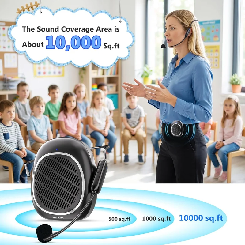 Kabelloses 2,4 GHz Headset Mikrofon mit Stimmverstärker für Lehrkräfte