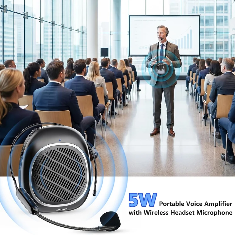 Kabelloses 2,4 GHz Headset Mikrofon mit Stimmverstärker für Lehrkräfte