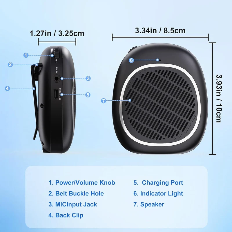 Kabelloses 2,4 GHz Headset Mikrofon mit Stimmverstärker für Lehrkräfte