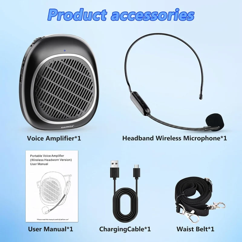 Kabelloses 2,4 GHz Headset Mikrofon mit Stimmverstärker für Lehrkräfte