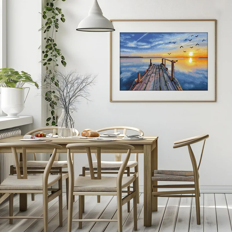 Diamond Dotz DD12-051 Sunset Jetty, ca. 71 x 47 cm gross, Diamond Painting, Malen mit Diamanten, fun