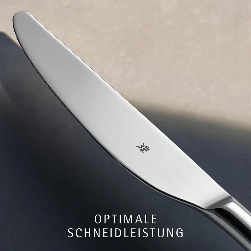 WMF Philadelphia Besteck Set 6 Personen, 30 teilig, Monobloc-Messer, Cromargan Edelstahl poliert, gl