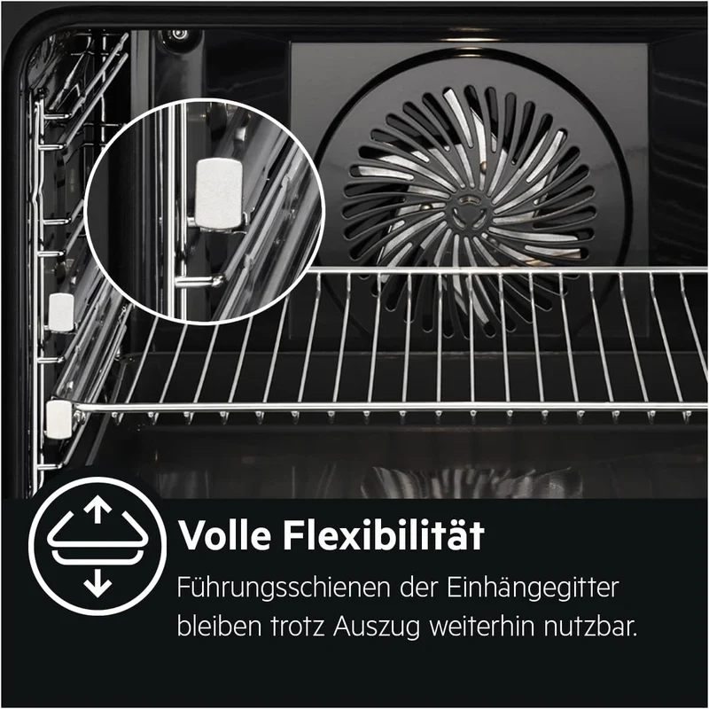 AEG Vollauszug 1-fach TR1LFSTV / Sicherheitsstopp / Edelstahl Single, Single