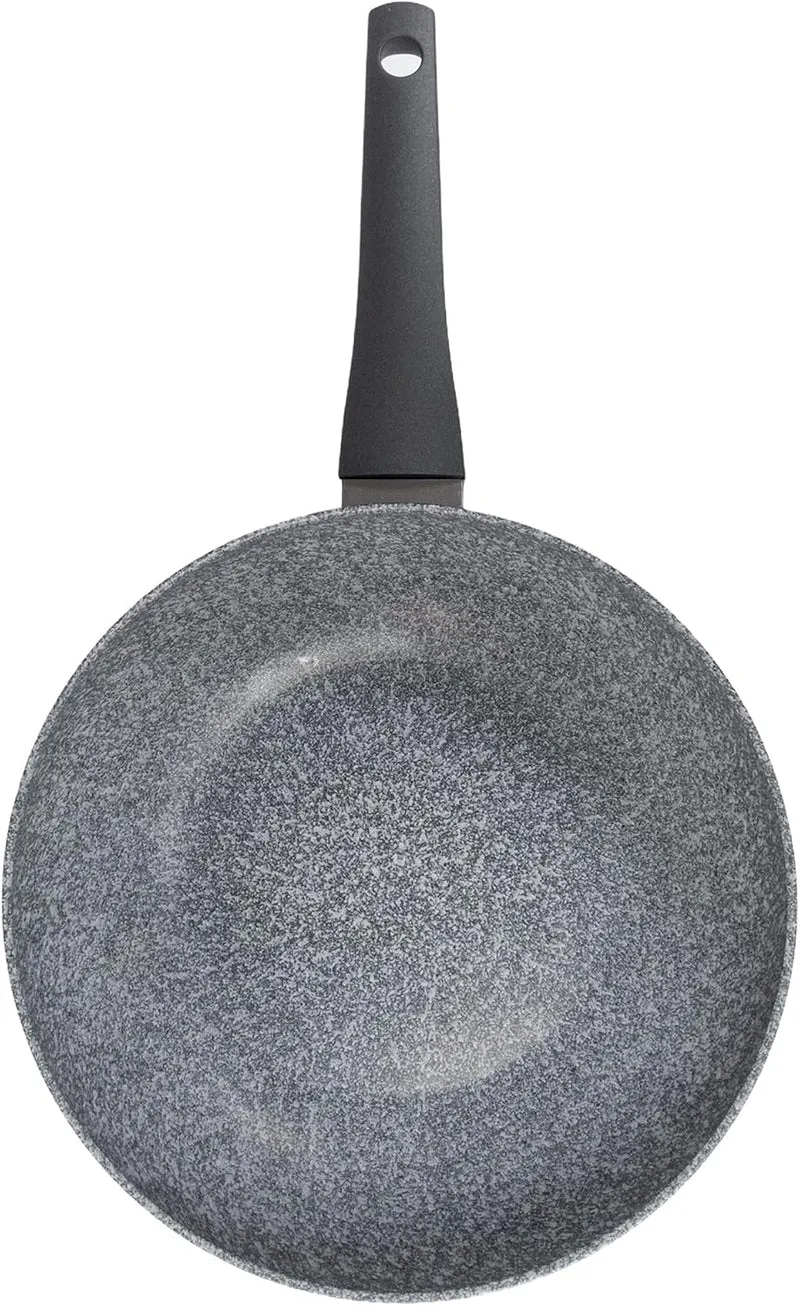 Moneta Sinfonia Wok 28 cm auch für Induktion, verstärkt mit Mineralpartikeln, hergestellt in Italien