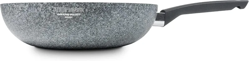 Moneta Sinfonia Wok 28 cm auch für Induktion, verstärkt mit Mineralpartikeln, hergestellt in Italien