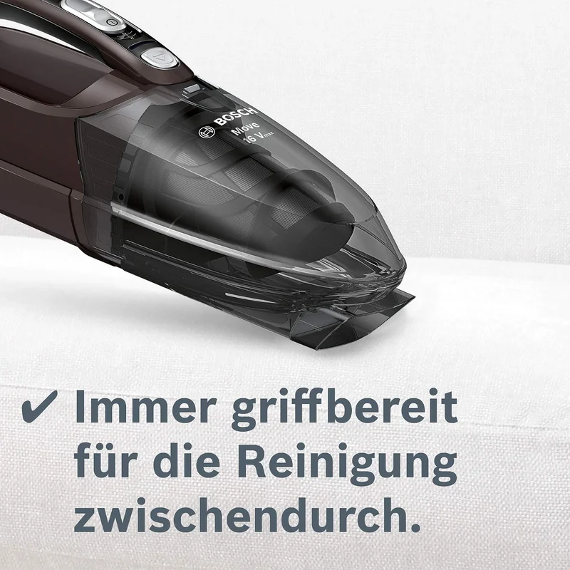 Bosch Handstaubsauger Move Lithium 16V max BHN16L, Akku-Staubsauger, ideal für Polster und Auto, beu