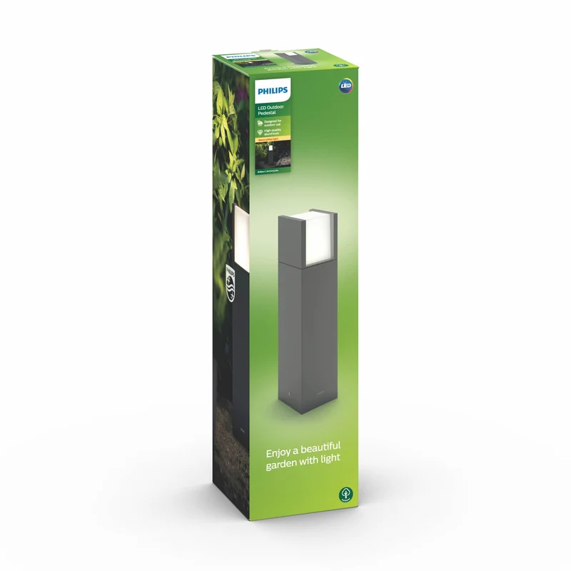 Philips myGarden Arbour LED Sockelleuchte, 1x6W, Aluminium Ohne Bewegungsmelder 1-flammig Sockelleuc