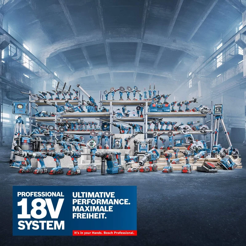 Bosch Professional 18V System Akku Bohrschrauber GSR 18V-28+Stichsäge GST 18V-LI S+Winkelschleifer G