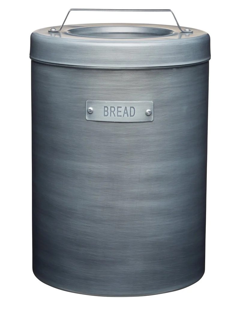 KitchenCraft Industrial Kitchen Brotdose, Metall, Brot und Brötchenbehälter, Luftdicht, Deckel mit G