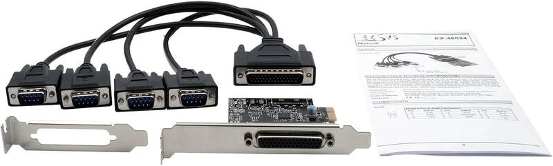 EX-46024 4S Seriell RS-232 PCIe Karte
