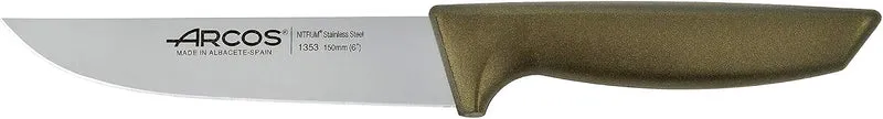 Arcos Niza - Küchenmesser-Set 3 Stück (Gemüse + Küche + Koch) - Metallisches Gold Estandar Metallic-