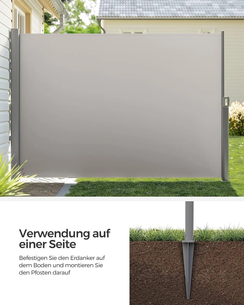 SONGMICS Erdanker, Bodenanker für Standpfosten von Seitenmarkisen