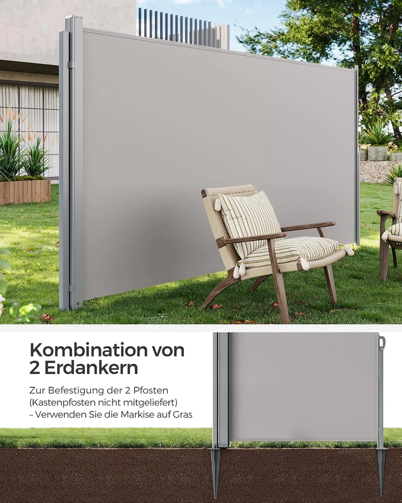 SONGMICS Erdanker, Bodenanker für Standpfosten von Seitenmarkisen