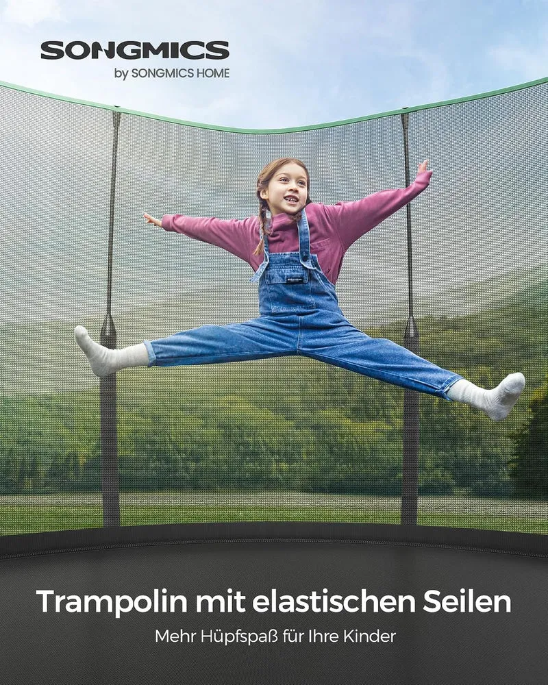 SONGMICS Federloses Trampolin Outdoor Ø 244/305/366 cm, Kindertrampolin Gartentrampolin, elastische