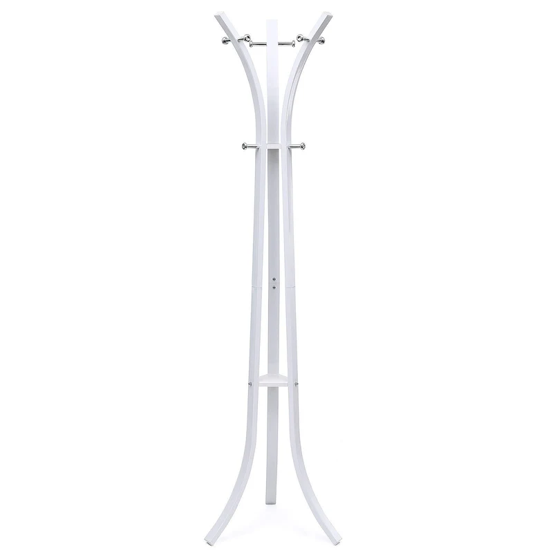 SONGMICS Metall Garderobenständer, sehr stabil, 176 cm hoch Weiss, Weiss
