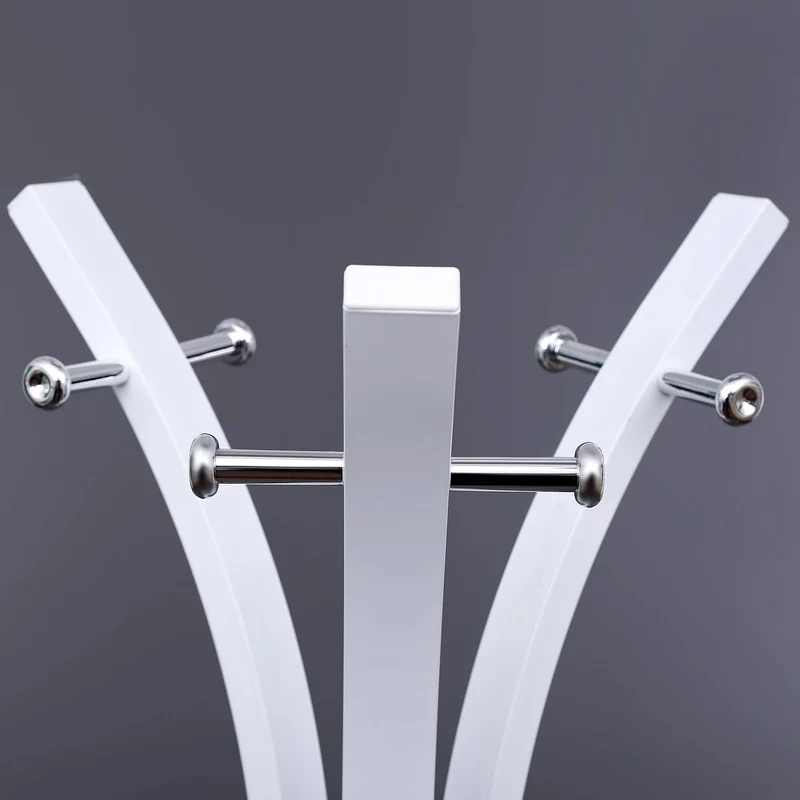 SONGMICS Metall Garderobenständer, sehr stabil, 176 cm hoch Weiss, Weiss