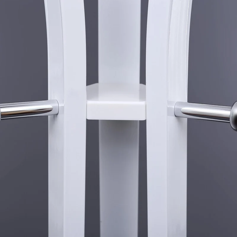 SONGMICS Metall Garderobenständer, sehr stabil, 176 cm hoch Weiss, Weiss