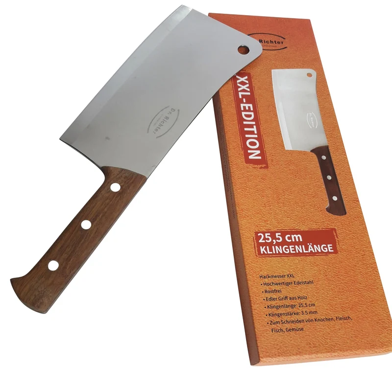 Dr. Richter Hackmesser XXL - Edition GIANT - (Klingenlänge: 25,5 cm, Gesamtlänge: 41 cm, Gewicht übe