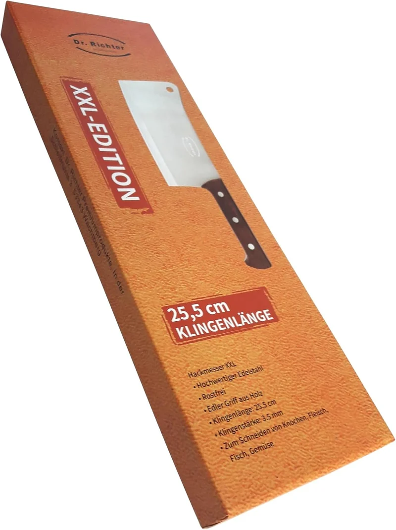 Dr. Richter Hackmesser XXL - Edition GIANT - (Klingenlänge: 25,5 cm, Gesamtlänge: 41 cm, Gewicht übe